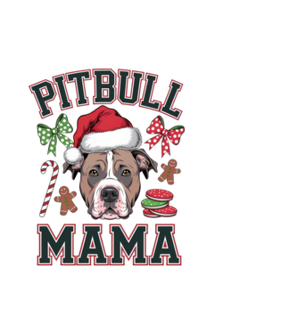 Pitbull Mama model alb pe tricou