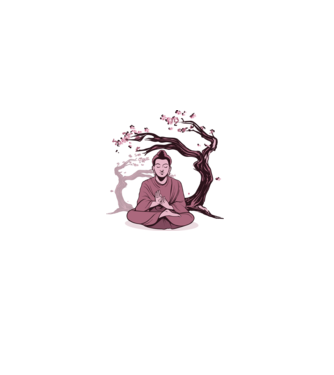 Buddha Meditație model alb pe tricou