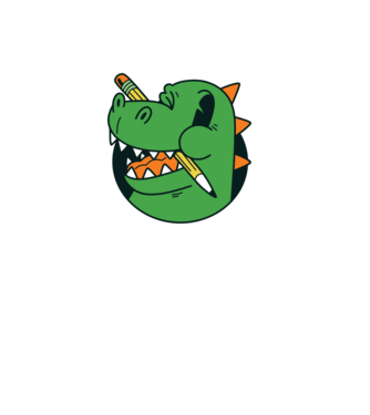 Elev Dinozaur drăguț model alb pe tricou