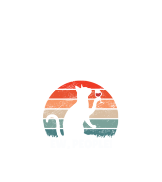Ew, oameni - Pisică model negru pe tricou