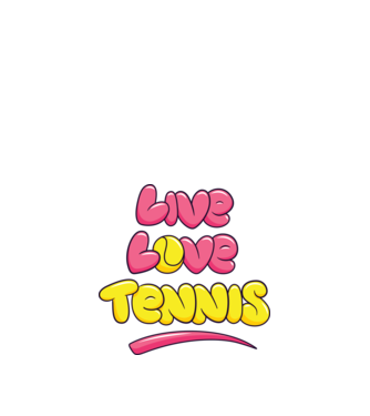 Live Love Tennis model nisipiu pe tricou