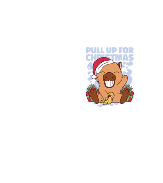 Pull up for christmas Capybara model galben neon pe tricou
