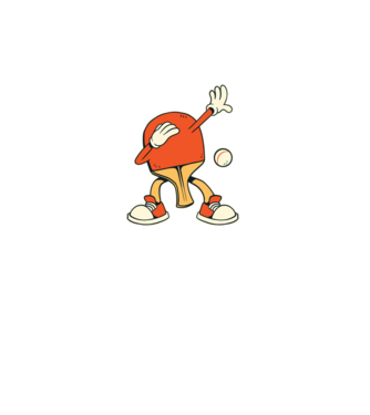 Ping Pong DAB model negru pe tricou
