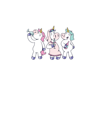 Unicorn Mireasă Petrecerea burlăcițelor model alb pe tricou