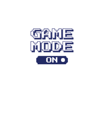 Game mode on Gamer pixel model alb pe tricou