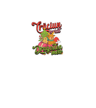 CRĂCIUN FERICIT DRAGOSTEA MEA model turcoaz pe tricou