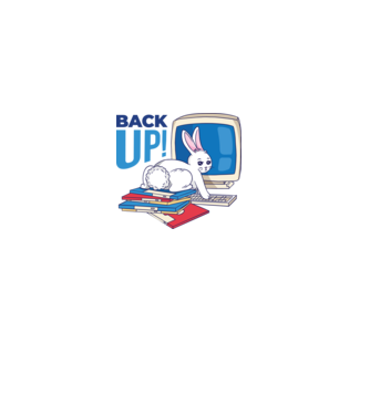 Back up bunny model roz deschis pe tricou