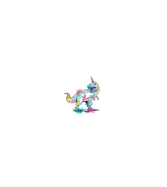 Unicornsaurus - Dinozaur Unicorn model gri pe tricou