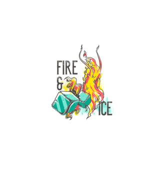 Fire and Ice model gri pe tricou