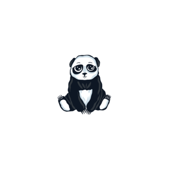 Panda drăguț model albastru deschis pe tricou