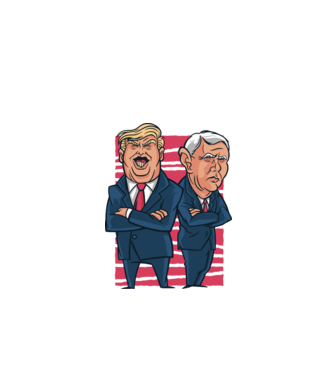 Trump Pence USA model alb pe tricou