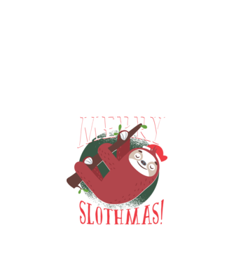 Merry Slothmas Crăciun cu Leneș model negru pe tricou