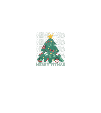 Merry Fitmas Fitmas Pom de Crăciun Fitness model negru pe tricou