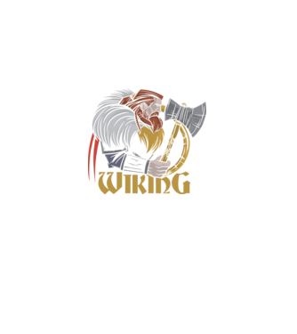 Viking model negru pe tricou