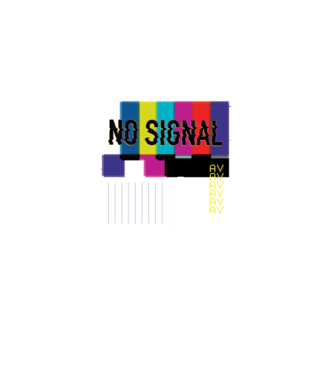 No Signal TV Eroare de transmisie model negru pe tricou