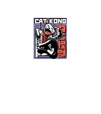 Cat Kong model alb pe tricou