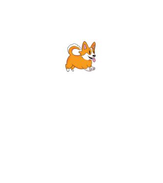 Tată de Corgi model negru pe tricou