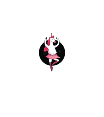 Unicorn Balet model roz deschis pe tricou