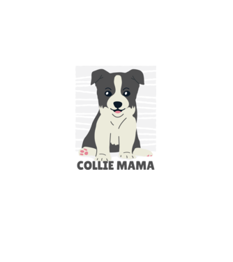 Border Collie Mamă model negru pe tricou