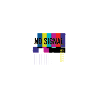 No Signal TV Eroare de transmisie model negru pe tricou