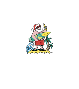 Santa Claus Summer model alb/roșu pe tricou