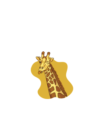 Girafă amuzantă model alb pe tricou