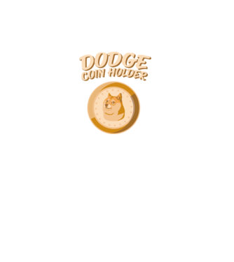 Doge Coin Holder model turcoaz pe tricou