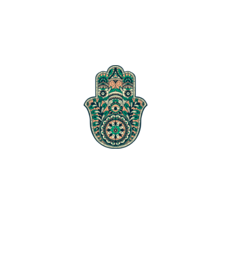 Mână Hamza - Mâna lui Dumnezeu Mandala model gri pe tricou