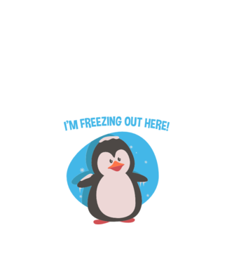 'I''m freezing out here' model alb pe tricou