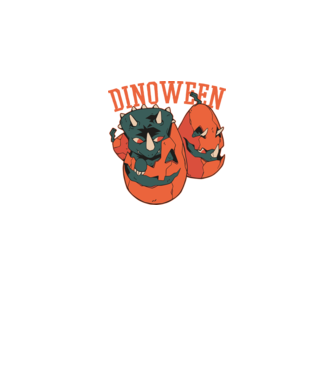 Dinoween model negru pe tricou