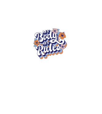 My Body My Rules model alb pe tricou