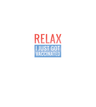 Fii calm, sunt vaccinat model negru pe tricou