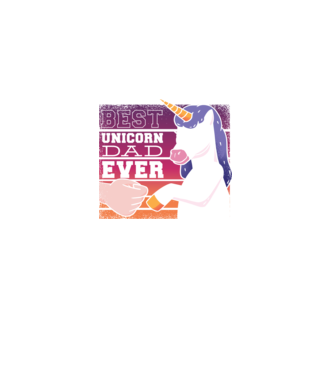 Cel mai bun Tată Unicorn model negru pe tricou