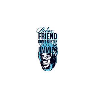 Relax Friend model alb pe tricou