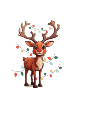 Festive Rudolph model albastru deschis pe tricou