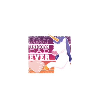 Cel mai bun Tată Unicorn model negru pe tricou