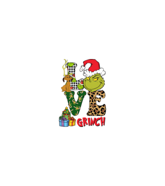 Love Grinch model nisipiu pe tricou