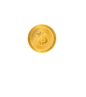 Monedă de aur Bitcoin model negru pe tricou