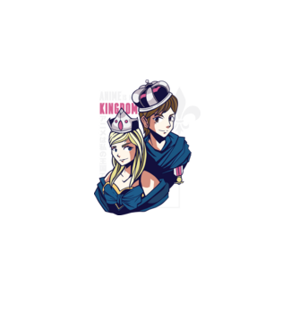 Anime este Regatul meu model albastru deschis pe tricou
