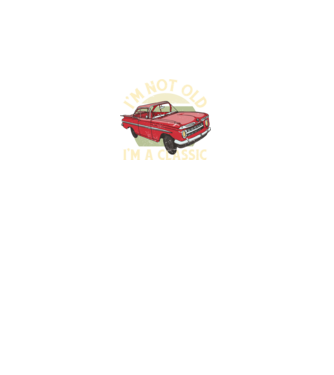 'Mașină clasică - I''m not old I''m a classic' model negru pe tricou