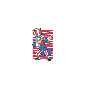 Uncle Sam DAB model alb pe tricou