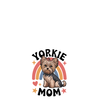 Yorkie Mom Alb model alb pe tricou