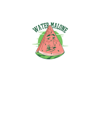Water Malone model alb pe tricou