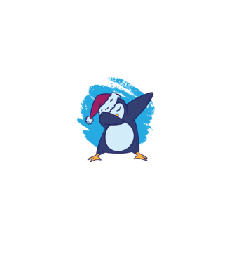 Pinguin DAB model alb pe tricou