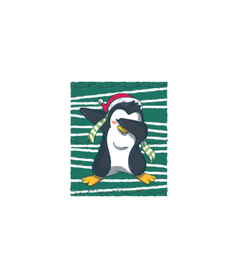 Pinguin DAB Crăciun model alb pe tricou