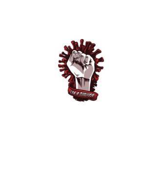 Supraviețuitor Coronavirus model alb pe tricou