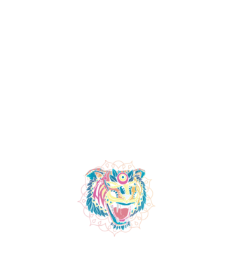 Tigru Mandala model negru pe tricou