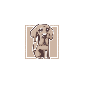 Câine Mastiff german model alb pe tricou