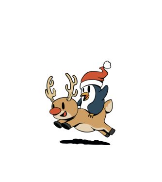 pinguin reindeer cristmas model alb pe tricou