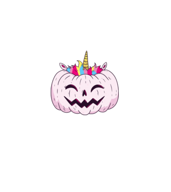Unicorn Dovleac Halloween model mov pe tricou